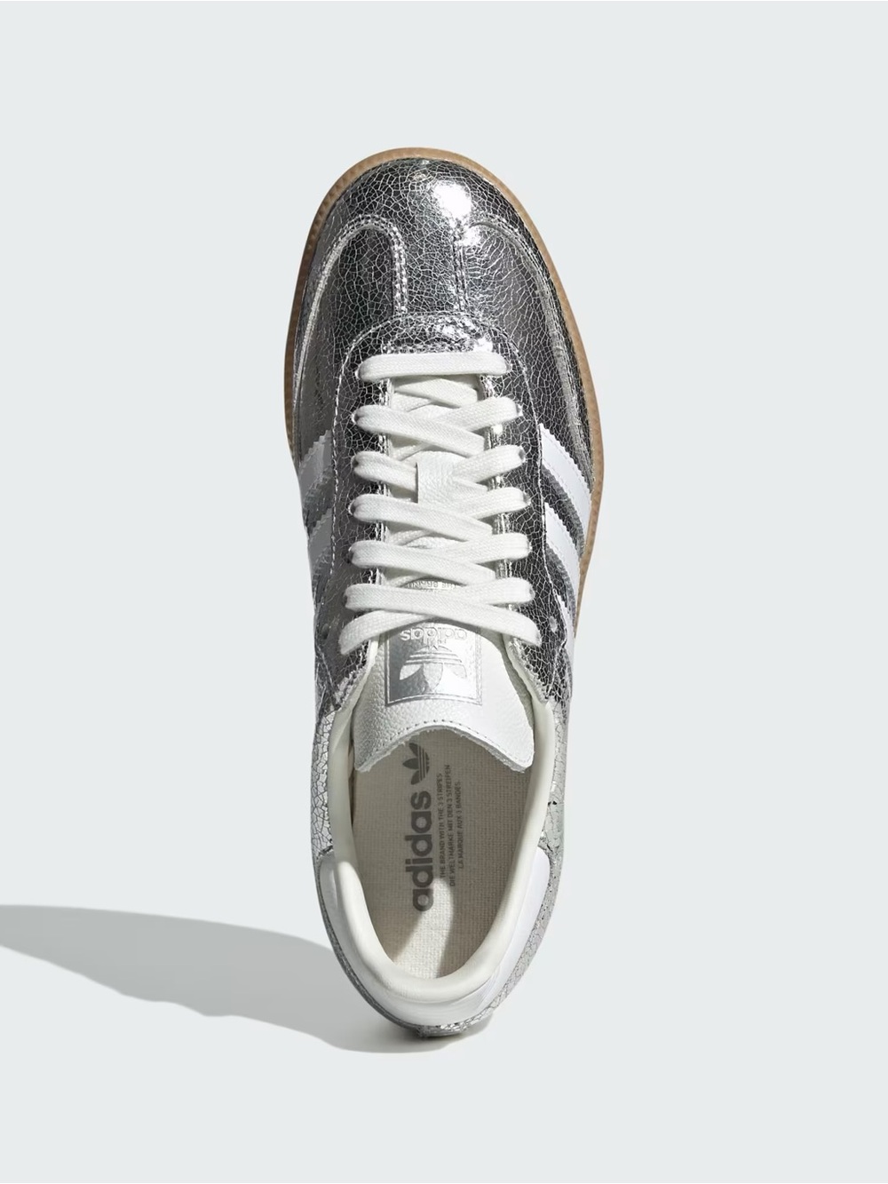 adidas Samba OG Shoes in Silver Metallic & Cloud White